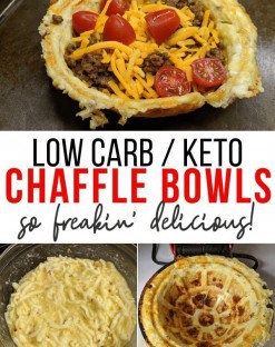 chaffle bowls in dash mini waffle maker