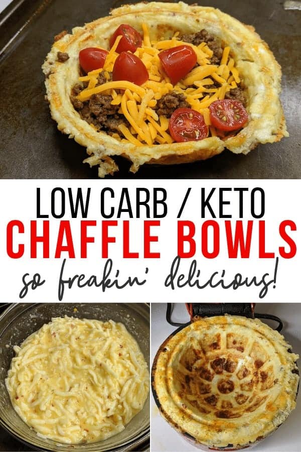 Keto Cream Chaffle Bowls