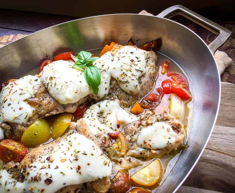 Low Carb Mozzarella Chicken Thighs • Low Carb Nomad