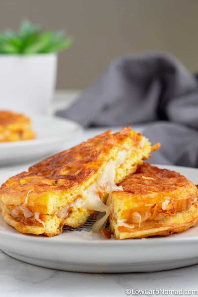 Keto Grilled Cheese Chaffle Recipe • Low Carb Nomad