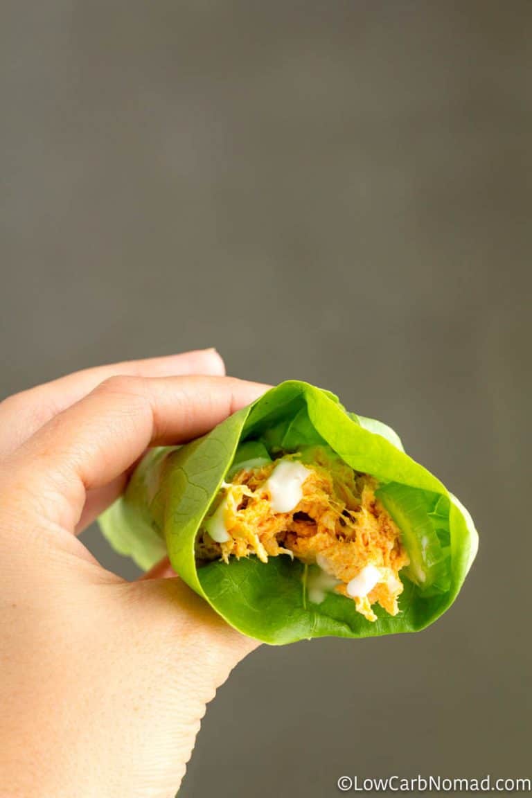 Buffalo Chicken Lettuce Wrap Recipe • Low Carb Nomad