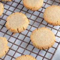 Keto-Gingersnap-Cookies cooling on a baking sheet