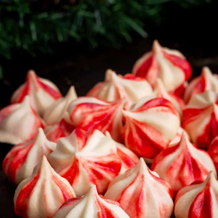 Sugar Free Peppermint Meringue Cookies