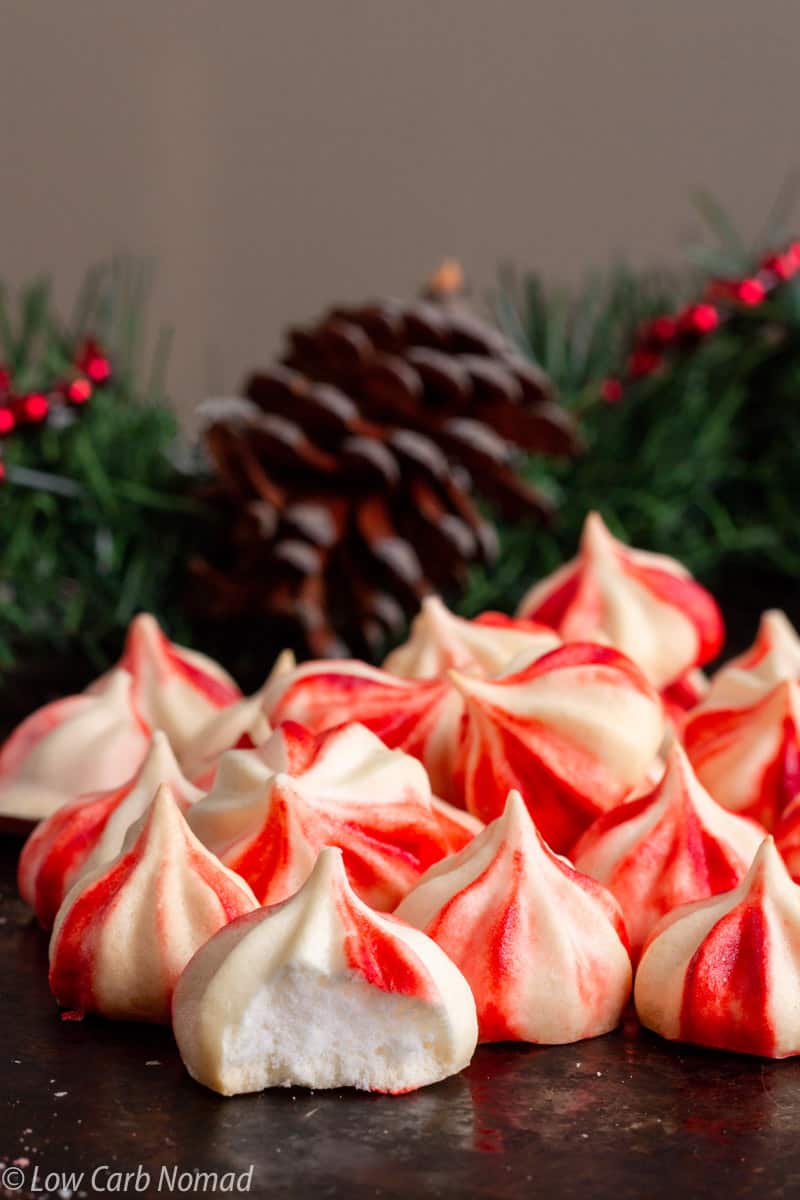 Easy Peppermint Meringue Cookies 