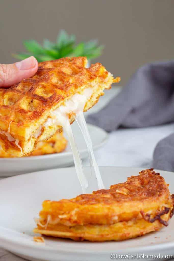 Keto Grilled Cheese Chaffle Recipe • Low Carb Nomad