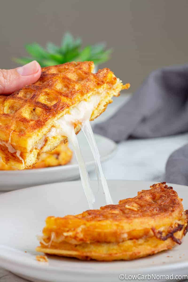 Keto Ham and Cheese Chaffle Sticks - 2 Net Carbs Per Serving