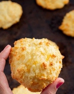 fresh baked Keto Cheddar Biscuits