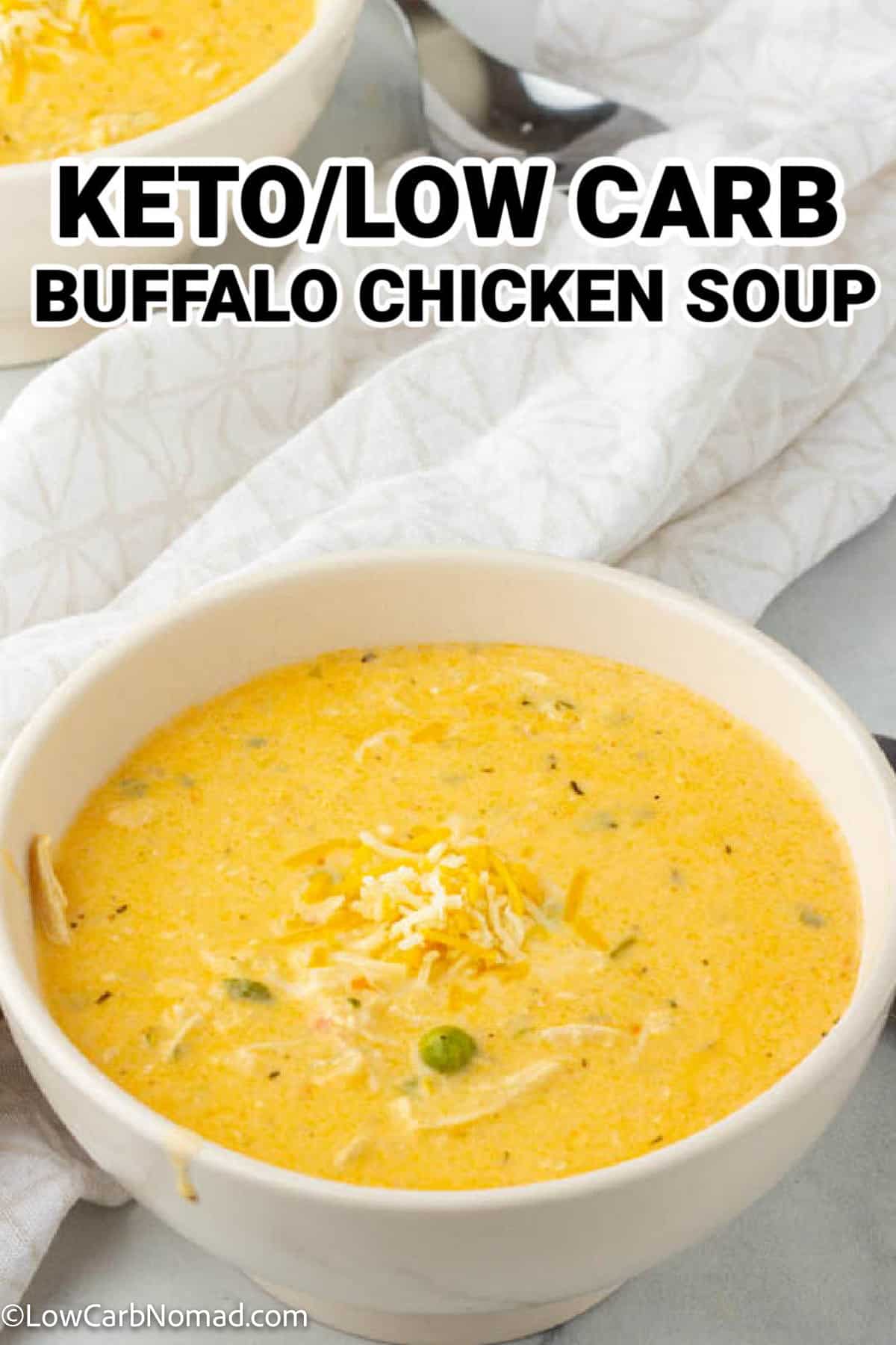 Keto low carb buffalo chicken soup
