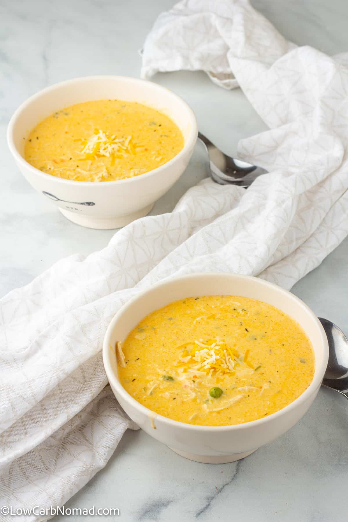2 bowls of Keto low carb buffalo chicken soup