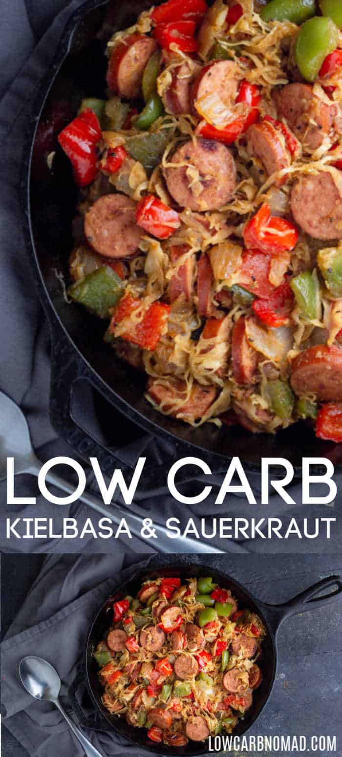 Kielbasa and Sauerkraut Skillet Recipe • Low Carb Nomad