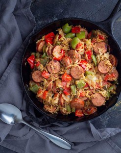 kielbasa and sauerkraut skillet recipe