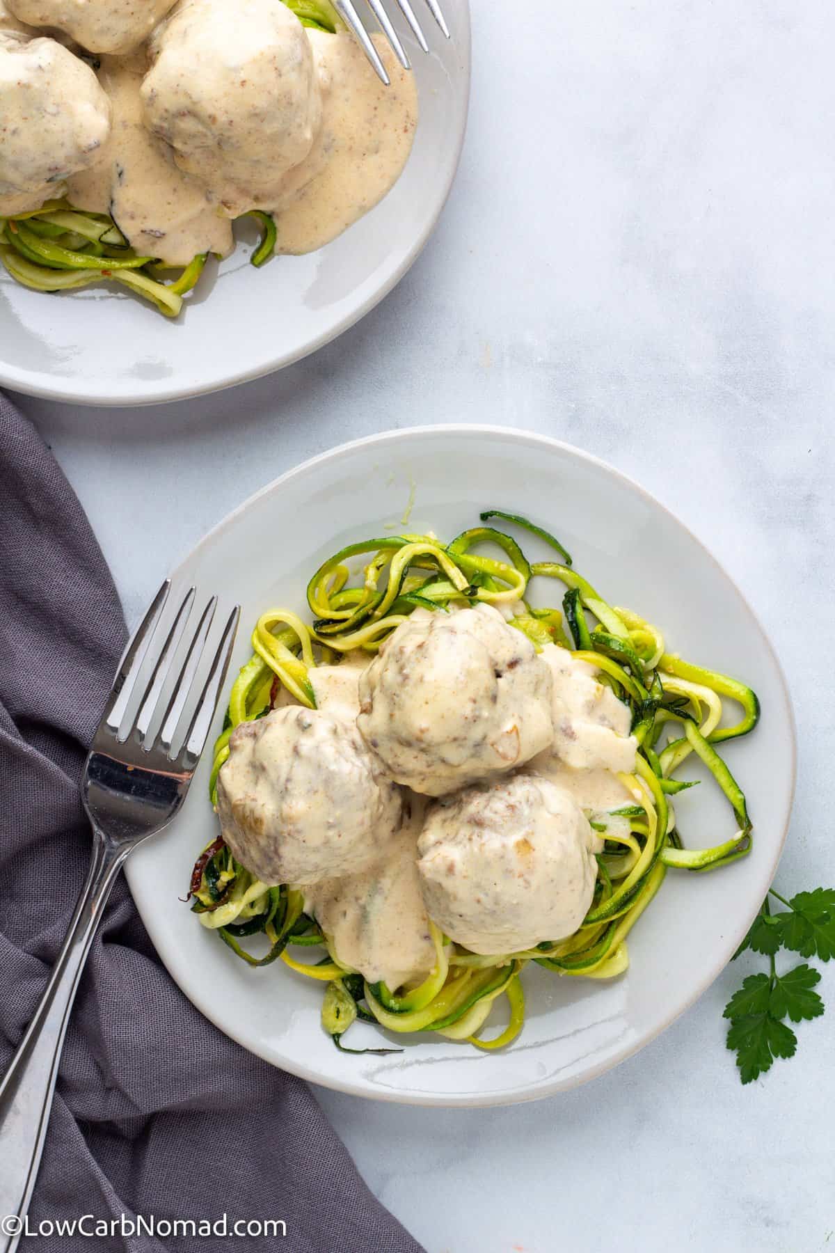 Swedish Meatballs - Creamy and Low Carb - Tasty Low Carb