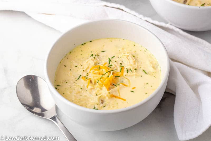 Low carb Chicken and Cauliflower Rice Soup