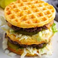 Keto Big Mac Chaffle