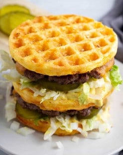 Keto Big Mac Chaffle