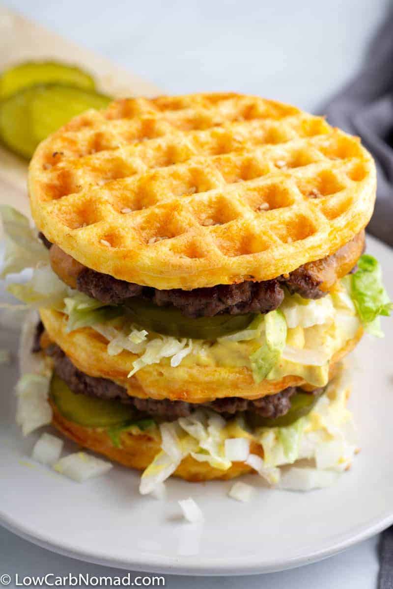 Keto Big Mac Chaffle