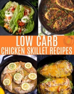 LOW CARB CHICKEN SKILLET RECIPeS COLLAGE