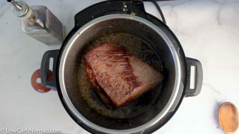 Pot Roast cooking in instant pot