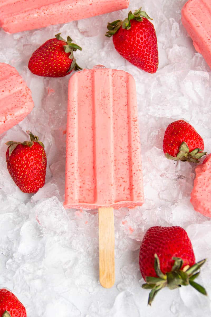 Strawberry Jello Keto Popsicles