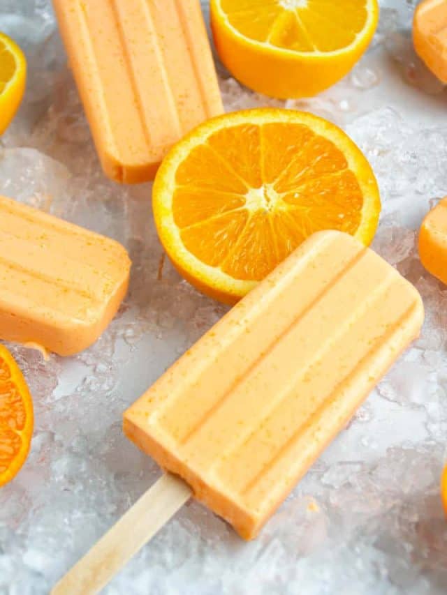 Orange Creamsicle Keto Popsicle