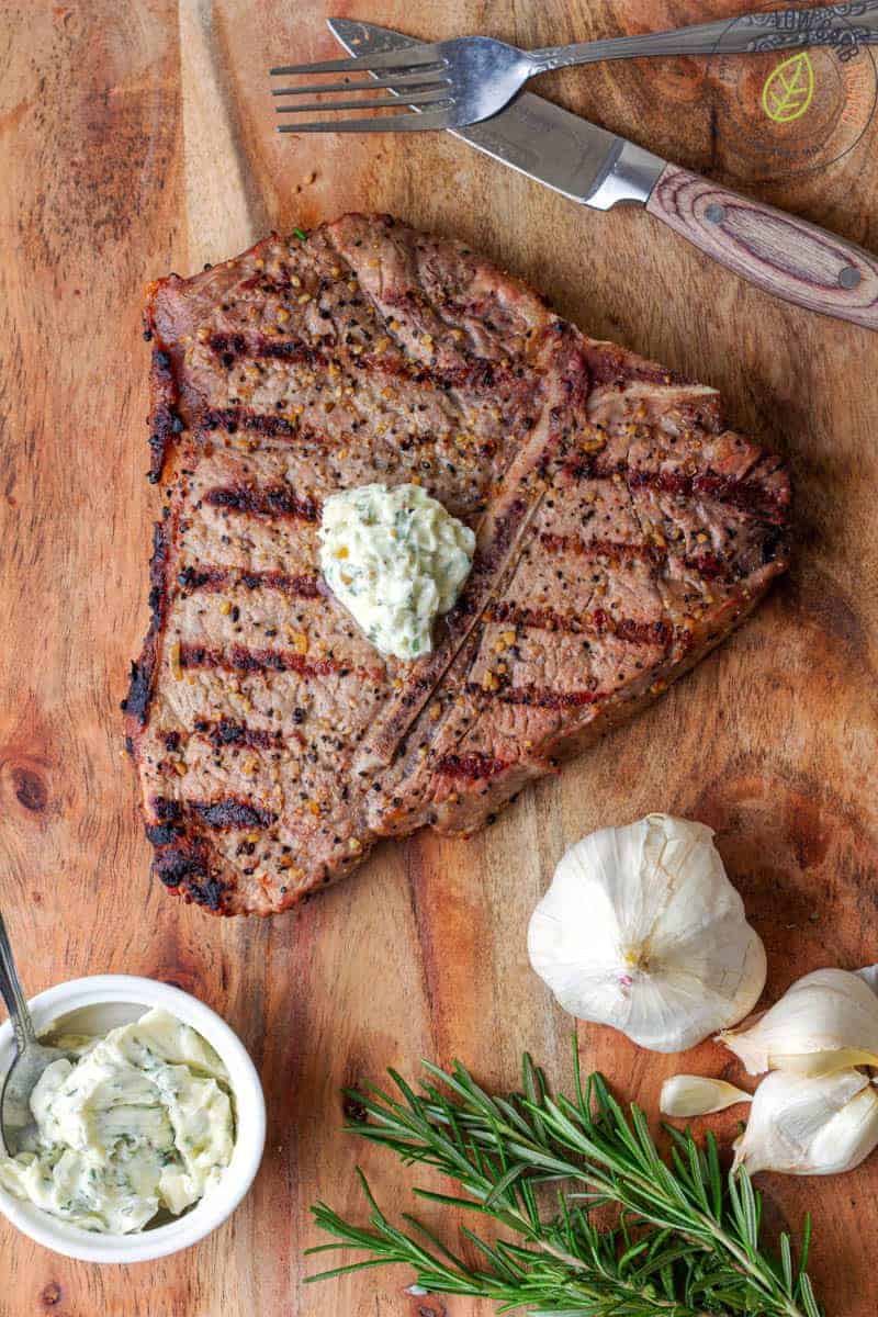 Grilled Steak with Rosemary Garlic Butter • Low Carb Nomad