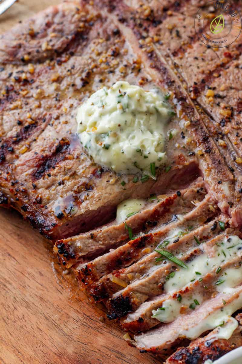 Grilled Steak with Rosemary Garlic Butter