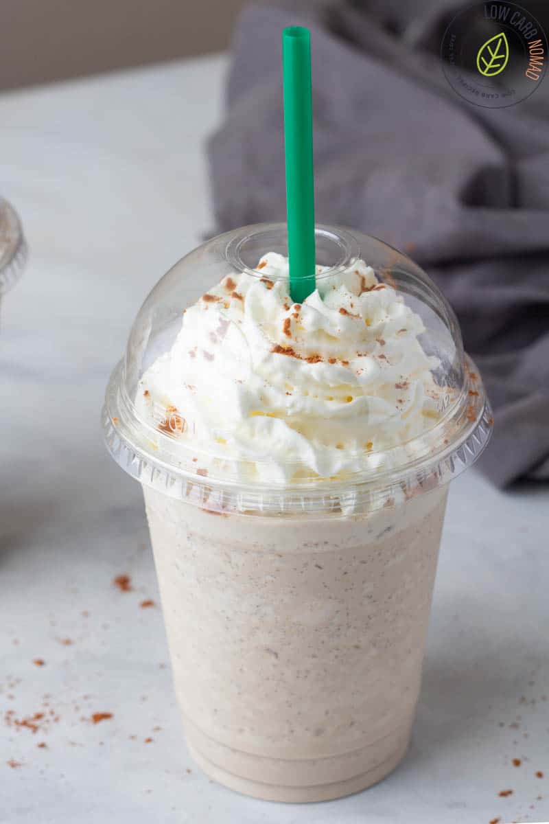 sugar free Mocha Frappuccino in a cup