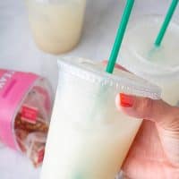Starbucks Pina Colada Tea Infusion copycat in a plastic cup