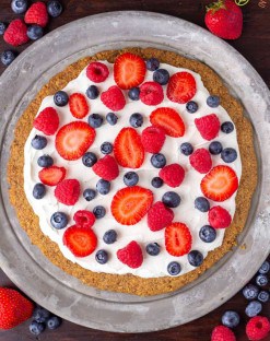 Keto Fruit Cookie Pizza