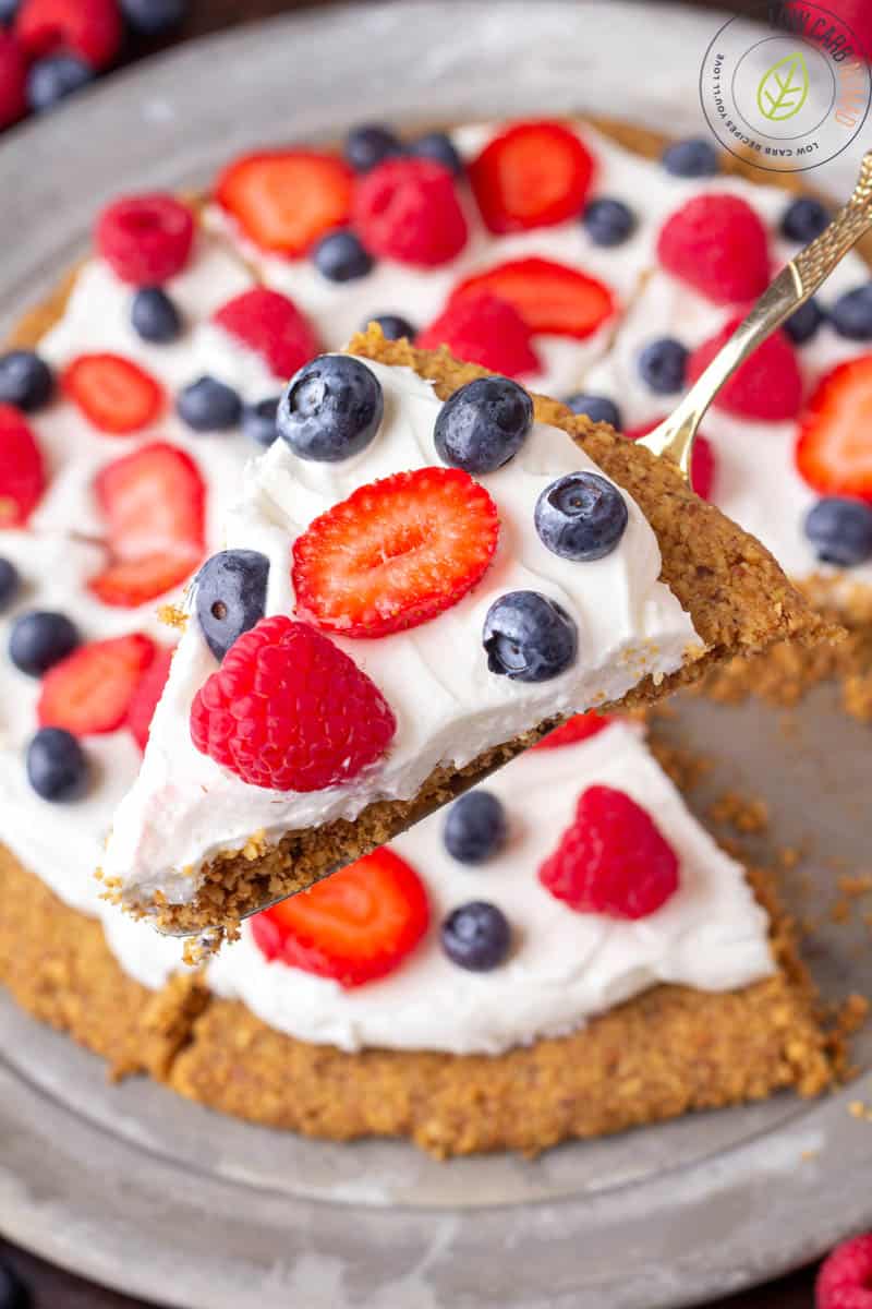 Keto Fruit Cookie Pizza