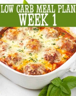 LOW CARB MEAL PLAN WEEK 1