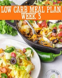 Low Carb Meal Plan Week 3
