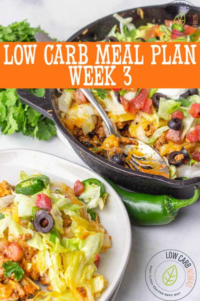 Low Carb Meal Plan Week 3