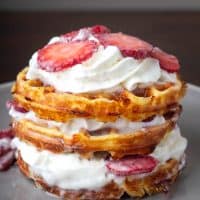 Strawberry shortcake chaffle