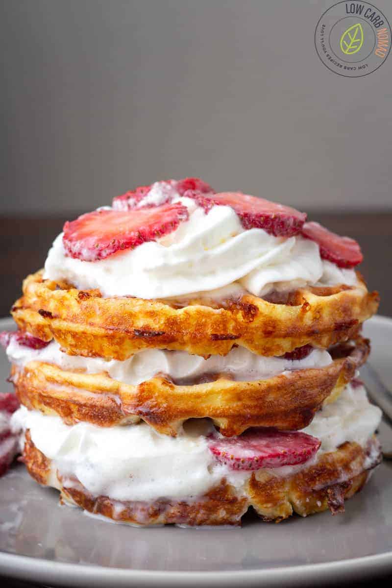 Strawberry shortcake chaffle