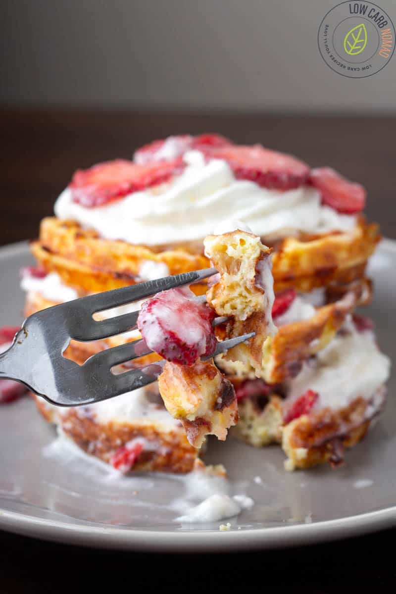 Strawberry shortcake chaffle