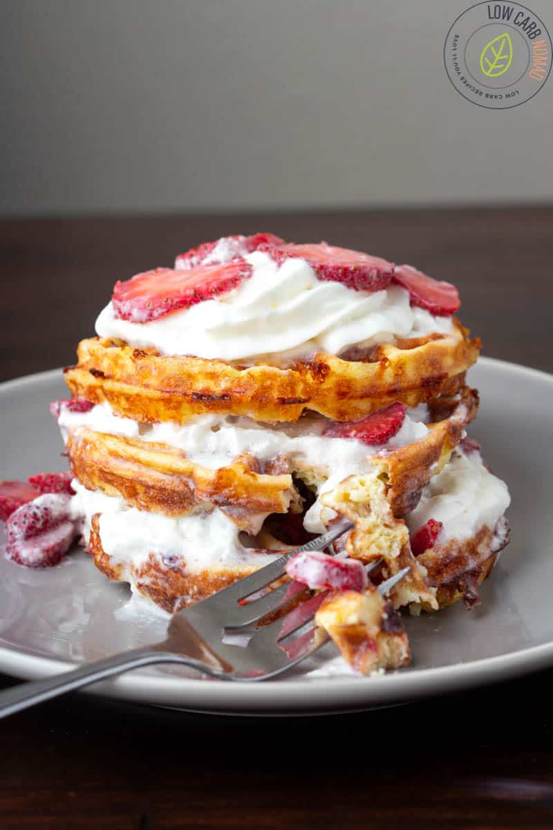 Strawberry shortcake chaffle