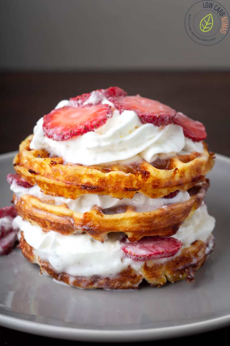 Strawberry shortcake chaffle