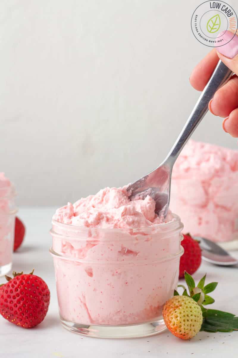 Low Carb Strawberry Mousse