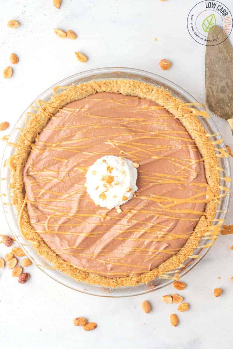 Chocolate Peanut Butter Keto Pie