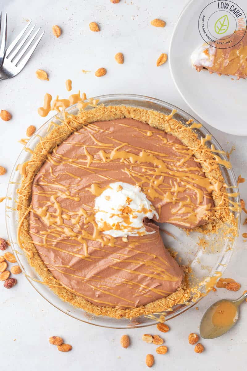 Chocolate Peanut Butter Keto Pie • Low Carb Nomad