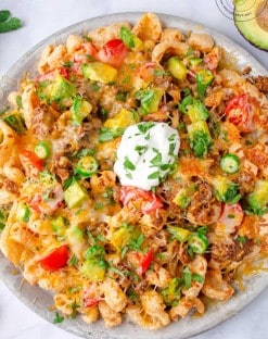 Low Carb Nachos on a plate