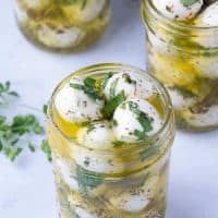 Easy Olive Oil Marinated Mozzarella Balls