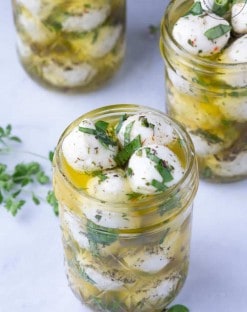 Easy Olive Oil Marinated Mozzarella Balls