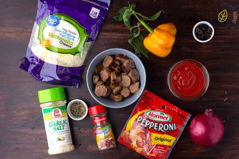 Keto Crustless Pizza Ingredients