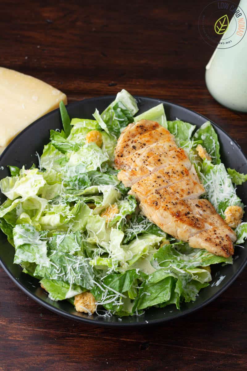  Keto Chicken Caesar Salad with Homemade Low Carb Caesar dressing