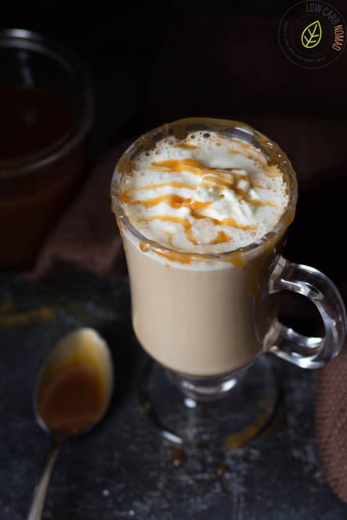 Low Carb Salted Caramel Pumpkin Spice Latte