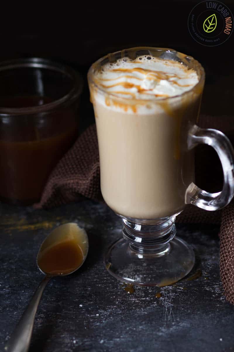 Low Carb Salted Caramel Pumpkin Spice Latte