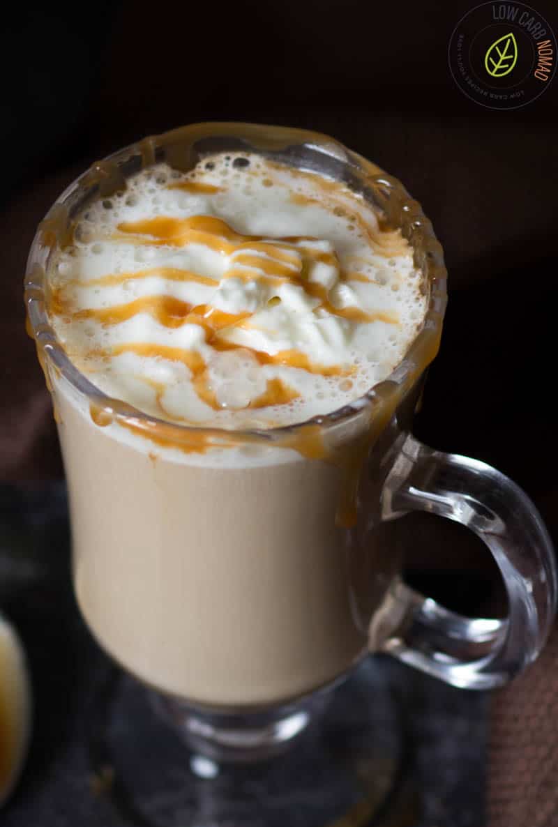 Low Carb Salted Caramel Pumpkin Spice Latte