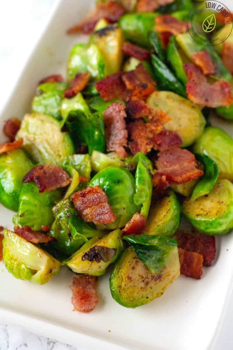 Pan Roasted Brussel Sprouts with Bacon • Low Carb Nomad